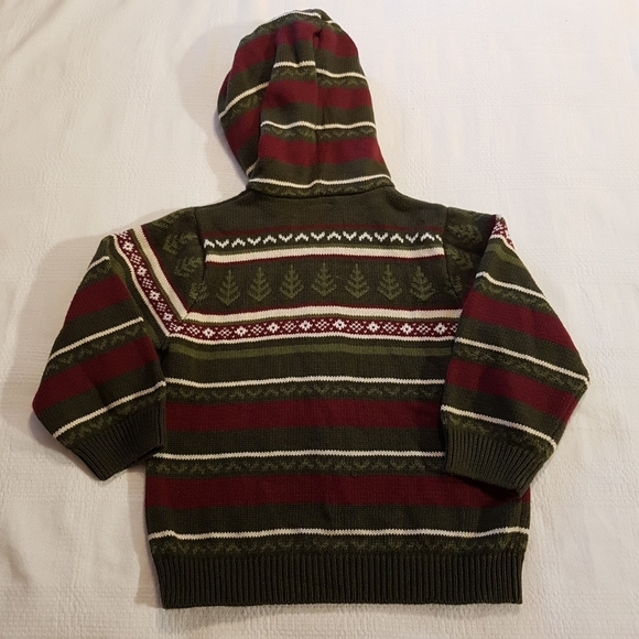 Gymboree boys 3T hooded knit sweater tree design - Picture 4 of 4